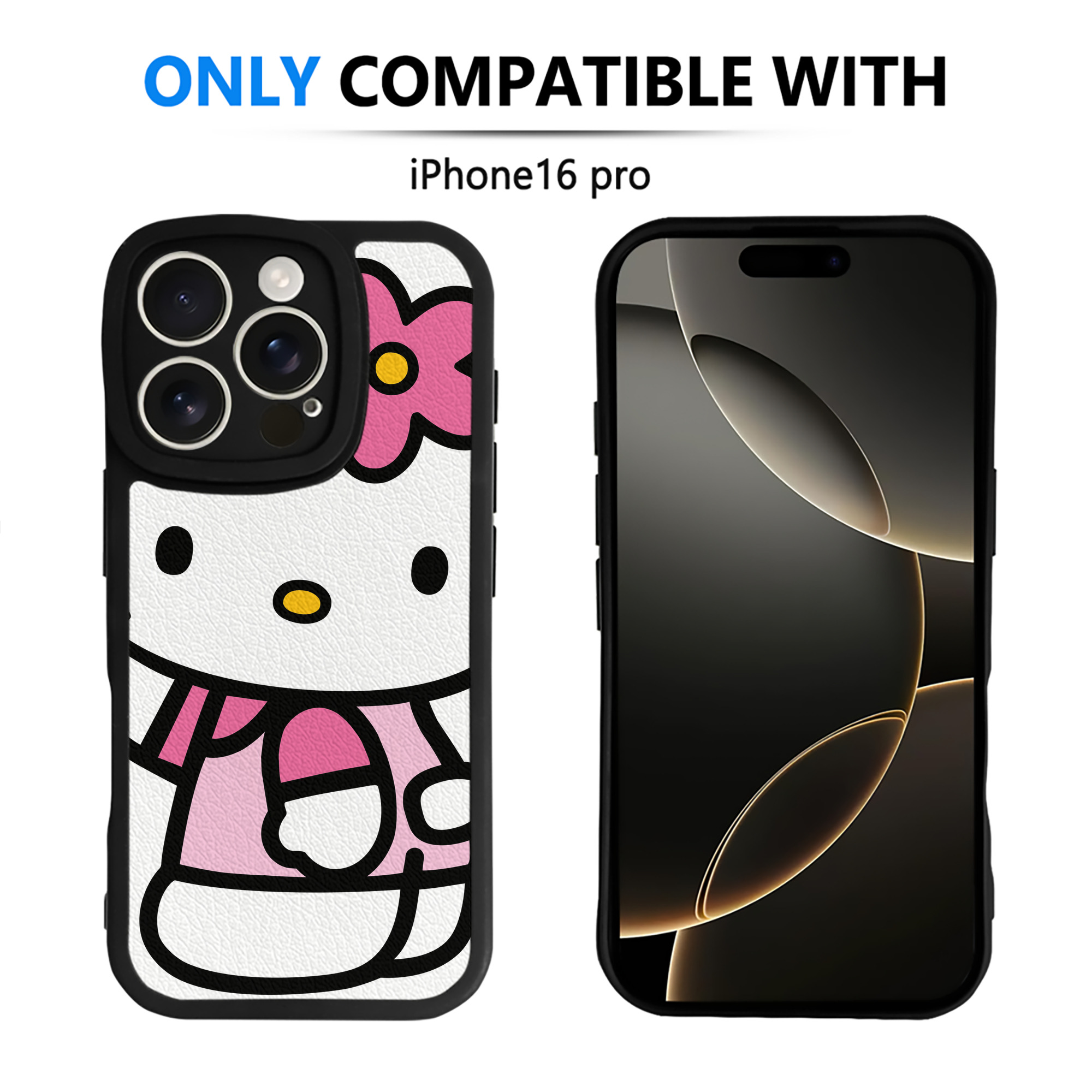 （画像用） Hello Kitty ハローキティ 【iPhone 16シリーズ対応】シリコンスマホケース（レザー調） 材質：シリコン